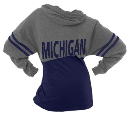 Michigan Hooded Pom Pom Jersey