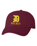 Davison Hockey Maroon Buckle Back Cap