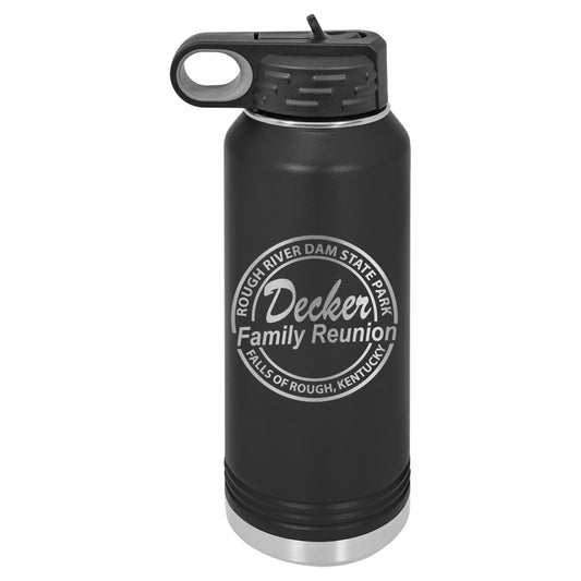 Decker Family Reunion Engraved 32oz Water Bottle